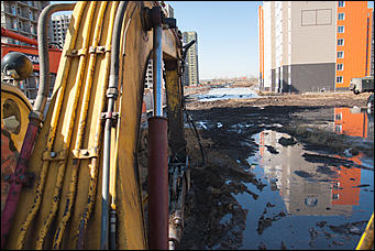 1 апрель 2016 г., Барнаул © Амител Вячеслав Мельников Наводнение на улицах Взлетная и Солнечная поляна. Фоторепортаж