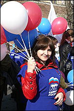 1 мая 2010 г., Барнаул   Красно-синий Первомай в Барнауле