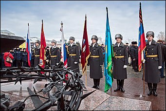 15 февраль 2016 г., Барнаул © Амител Вячеслав Мельников   Мемориальную доску в честь погибших военных открыли и освятили в Барнауле