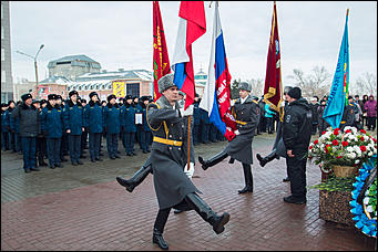 15 февраль 2016 г., Барнаул © Амител Вячеслав Мельников   Мемориальную доску в честь погибших военных открыли и освятили в Барнауле