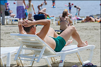 7 июль 2016 г., Барнаул © Амител Вячеслав Мельников   Купайтесь! Городской пляж в Барнауле пережил второе открытие