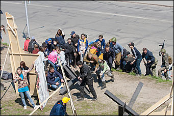 4 май 2016 г., Барнаул   Отступать некуда, позади пл. Сахарова! Вторая репетиция "Битвы за Москву". Фоторепортаж