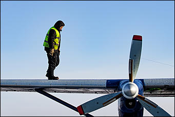 24 январь 2017 г., Барнаул © Амител Вячеслав Мельников   Чистота и порядок: где в Барнауле садятся и взлетают самолеты