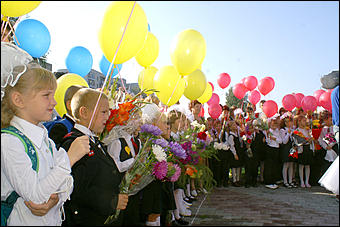 3 сентября 2007 г., Барнаул   Открытие нового здания школы № 51 в Барнауле