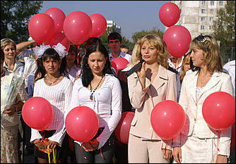 3 сентября 2007 г., Барнаул   Открытие нового здания школы № 51 в Барнауле