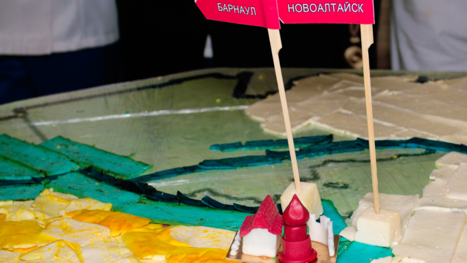 13 февраль 2016 г., Барнаул &copy; Амител Вячеслав Мельников   Сырная карта попавшая в книгу Гинесса. Репортаж с места событий