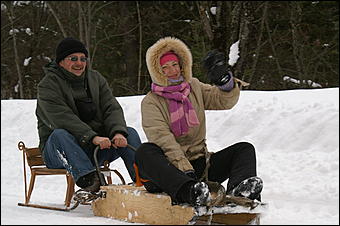 11 февраля 2006 г., Телецкое озеро, гора Кокуя   Горнолыжный карнавал "Новый снег". 