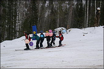 11 февраля 2006 г., Телецкое озеро, гора Кокуя   Горнолыжный карнавал "Новый снег". 