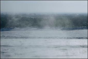 20 ноября 2019 г., Барнаул. Екатерина Смолихина   Как "засыпает" Обь: удивительные фото замерзающей реки