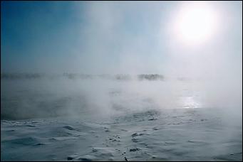 20 ноября 2019 г., Барнаул. Екатерина Смолихина   Как "засыпает" Обь: удивительные фото замерзающей реки