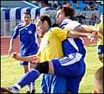 2 сентября 2009 г., Комсомольск-на-Амуре   &laquo;Смена&raquo; - &laquo;Динамо&raquo; - 0:0, чемпионат России по футболу, 2-й дивизион, зона &laquo;Восток&raquo;. Фото: Валерий Парханюк (ФК &laquo;Смена&raquo;)