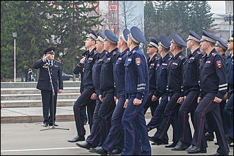 25 апрель 2016 г., Барнаул   В Барнауле состоялся строевой смотр сотрудников полиции