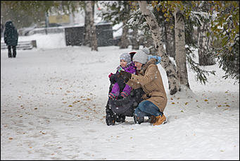 21 октябрь 2016 г., Барнаул  © Амител Вячеслав Мельников   Барнаул в снежных кружевах. Фоторепортаж