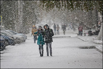 21 октябрь 2016 г., Барнаул  © Амител Вячеслав Мельников   Барнаул в снежных кружевах. Фоторепортаж
