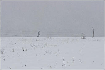 9 ноябрь 2016 г., Барнаул © Амител Вячеслав Мельников    Сильный снегопад накрыл Барнаул. Фоторепортаж