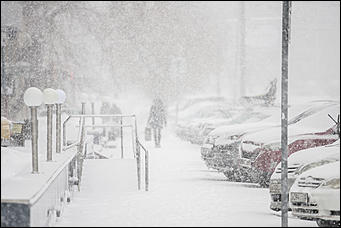 26 январь 2017 г., Барнаул © Амител Вячеслав Мельников   "Не видно ни зги", или Последняя снежная сказка в Барнауле 