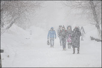 26 январь 2017 г., Барнаул © Амител Вячеслав Мельников   "Не видно ни зги", или Последняя снежная сказка в Барнауле 