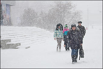 26 январь 2017 г., Барнаул © Амител Вячеслав Мельников   "Не видно ни зги", или Последняя снежная сказка в Барнауле 