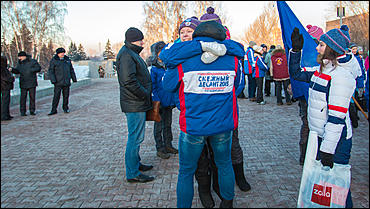 29 январь 2016 г., Барнаул © Амител Вячеслав Мельников   Как провожали бойцов "Снежного десанта". Фоторепортаж 