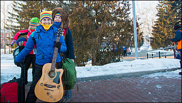 29 январь 2016 г., Барнаул © Амител Вячеслав Мельников   Как провожали бойцов "Снежного десанта". Фоторепортаж 