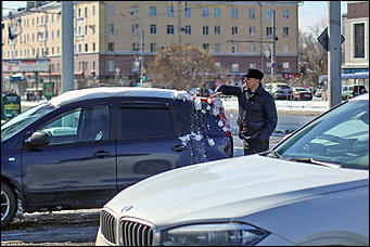 16 апреля 2019 г., Барнаул. Екатерина Смолихина   Зима вернулась: фотографии заснеженного Барнаула под апрельским солнцем