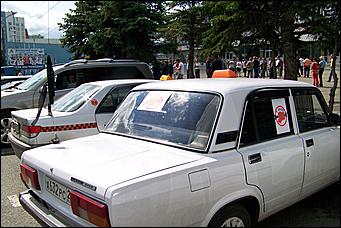 9 августа 2011 г., Барнаул   Акция протеста таксистов