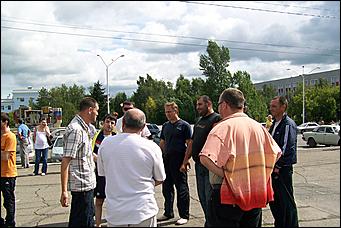 9 августа 2011 г., Барнаул   Акция протеста таксистов