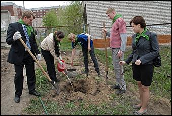    Зеленый подарок.В Барнауле стало больше деревьев