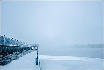 18 ноябрь 2016 г., Барнаул © Амител Вячеслав Мельников   Фотографии утреннего морозного речного вокзала 