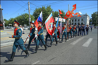 2 августа 2019 г., Барнаул. Екатерина Смолихина   Митингом и шествием отметили День ВДВ в Барнауле