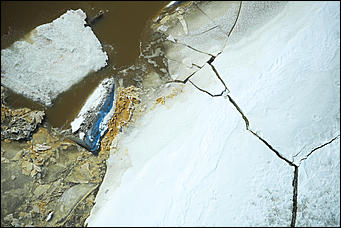 2 апреля 2018 г., Барнаул. Екатерина Смолихина   Несокрушимая глыба: река Обь в преддверии ледохода