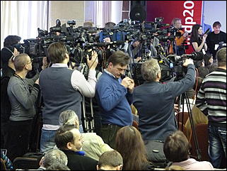 20 февраль 2012 г., Москва   Пресс-конференция кандидата в президенты РФ Михаила Прохорова (Москва)