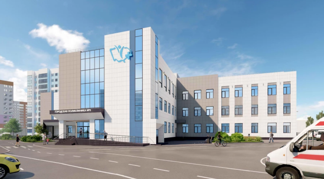 Проект поликлиники на ул. Попова, 128 / Фото: "Алтайгражданпроект"