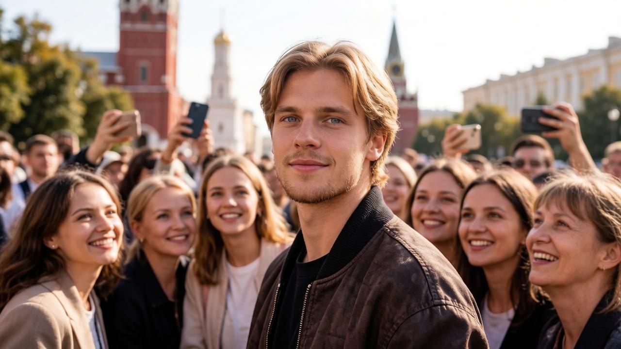 Блогер в окружении фанатов / Изображение сгенерировано с помощью нейросети GigaChat / amic.ru