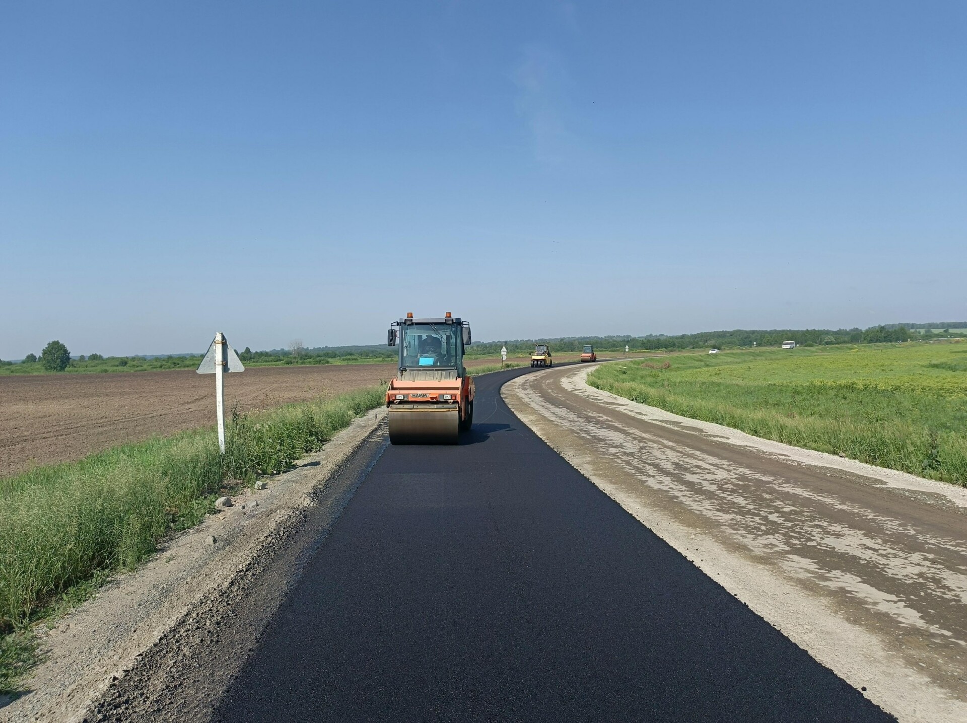 Ремонт дороги / Фото: Минтранс Алтайского края