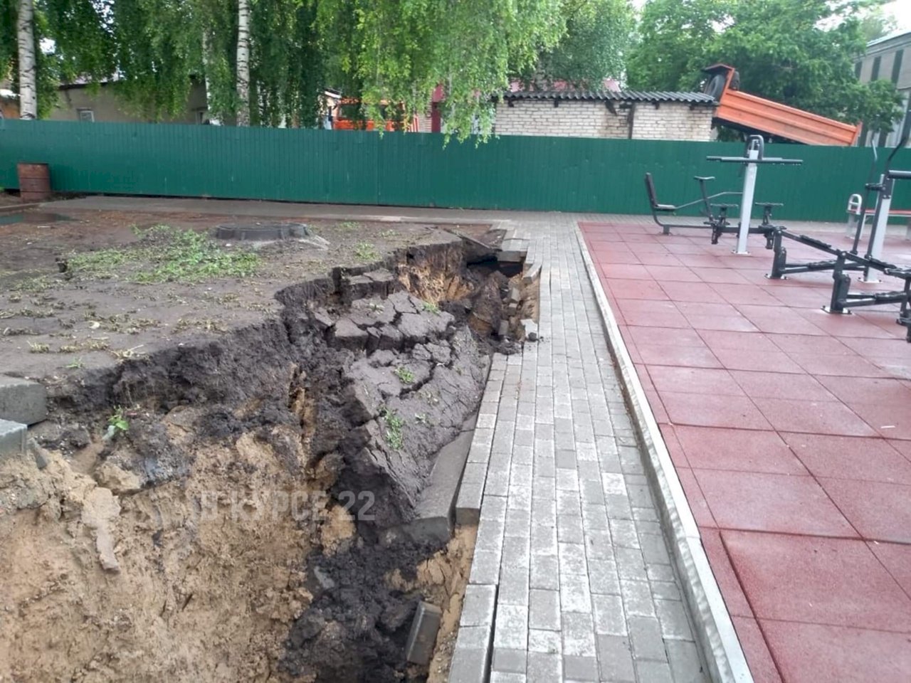 Последствия дождя в Романово. Фото: vk.com/vkurse22barnaul