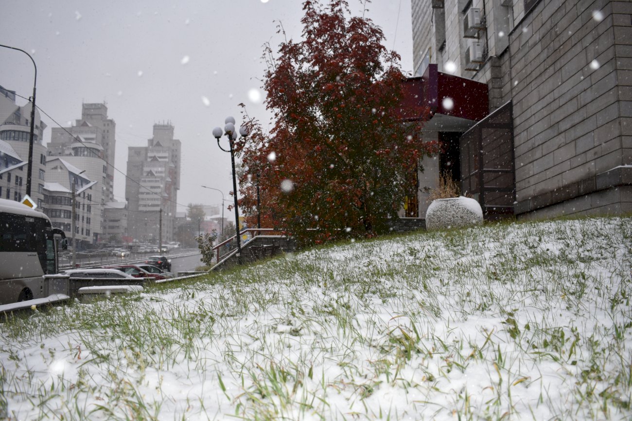 когда лег снег в 2023.